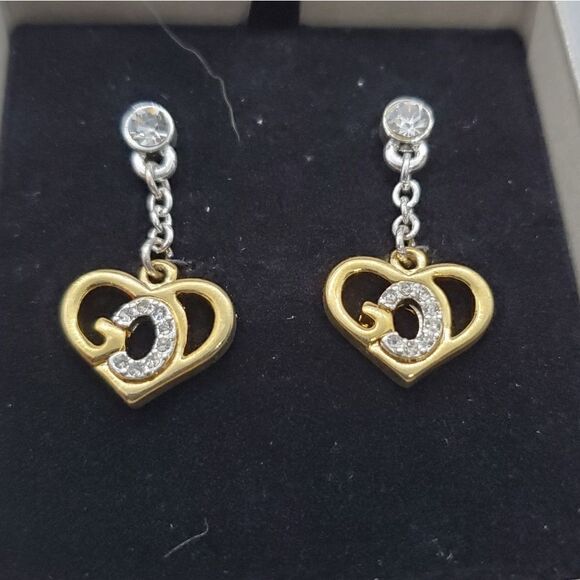NIB God's Heart 18kGold & Silver Dangling Earrings - Picture 4 of 5
